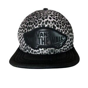 Vans Off The Wall Blackout Logo Leopard Spot Hat Cap Mesh Foam Truckers Unisex